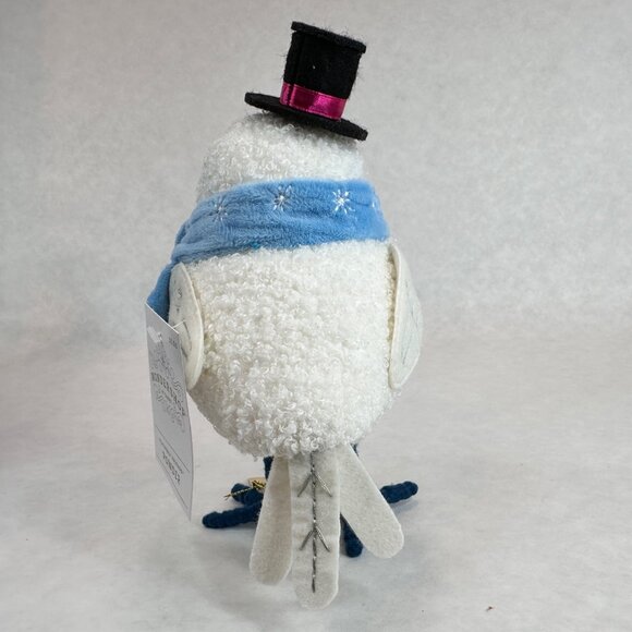 Target Featherly Friends POWDER Snowman Bird Decoration Hat & Scarf NEW TAGS - Picture 6 of 6